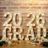Illuminated 2026 Graduation Sign - 2026 Illuminated Graduation Lightbox Letters, Each Letter Comes With Two AA Batteries.