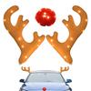 Car Reindeer Antlers Festive Auto Exterior Christmas Decor Antler Set Roofs Tops Reindeer Decoration For Van SUV Shopping Mall