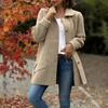 Women's Casual Collar Wool Coat with for Winter