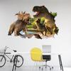 50x70cm Outside the Broken Wall Jurassic Dinosaurier 3D Tier Vinyl Aufkleber Kinderzimmer Dekoration Wandkunst Aufkleber