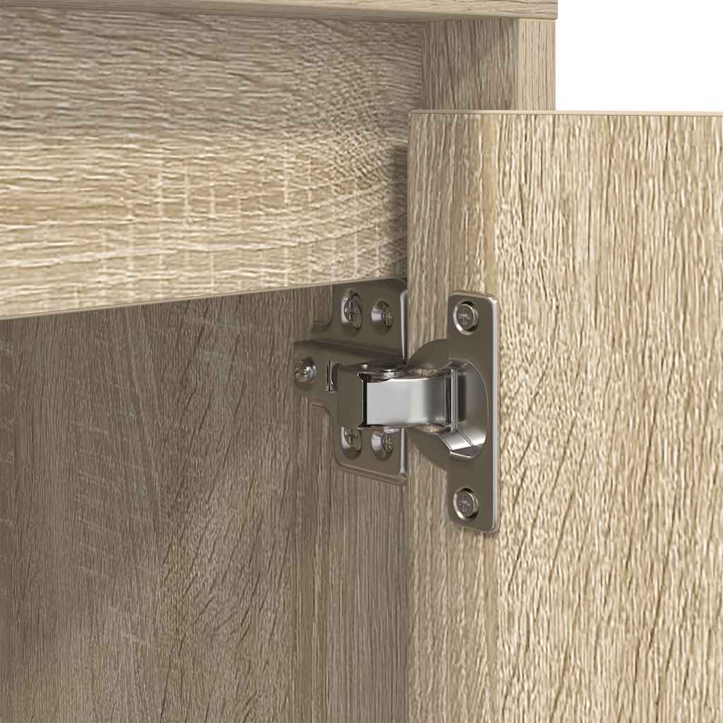 Nightstand with LED Lights Sonoma Oak 38 x 34 x 50 cm