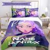 3pcs Custom Name Cartoon Kpop Demon Hunters Bedding Set Duvet Cover Closure Includes 1 Duvet Cover & 2 Pillowcases for All Seasons Bedroom Decor