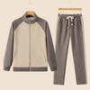 Conjunto de cárdigan con capucha de algodón liso para mujer - Moda exterior informal de moda para primavera/otoño