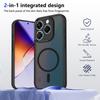 KEYSION Magnetic Phone Case for for Infinix Smart 8 Soft Silicone+PC Matte Translucent Shockproof Back Cover for Infinix Hot 40i