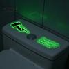 Moisture Proof Bathroom Decor Glow in The Dark Toilet Sticker, Finger And Remind to Flush Stickers Design, Waterproof PVC Fluorescent Decal