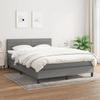 Exclusive House - Slatted Bed Base with Mattress Dark Grey 140x200cm Fabric