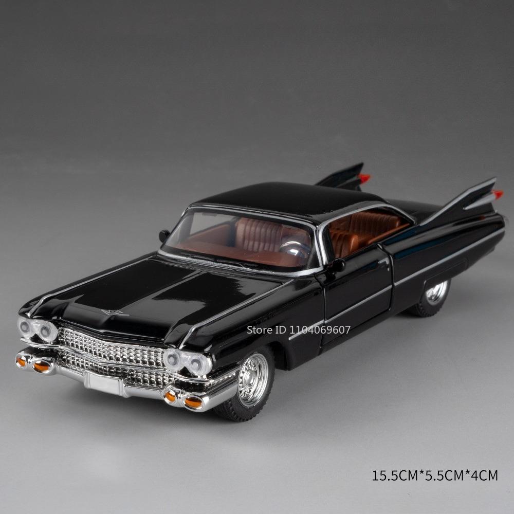 

1:32 Eldorado Biarritz S-W140 Model Toy Vintage Car Alloy Diecast Sound Light Door Opened Pull Back Miniature Vehicle Kids Gifts