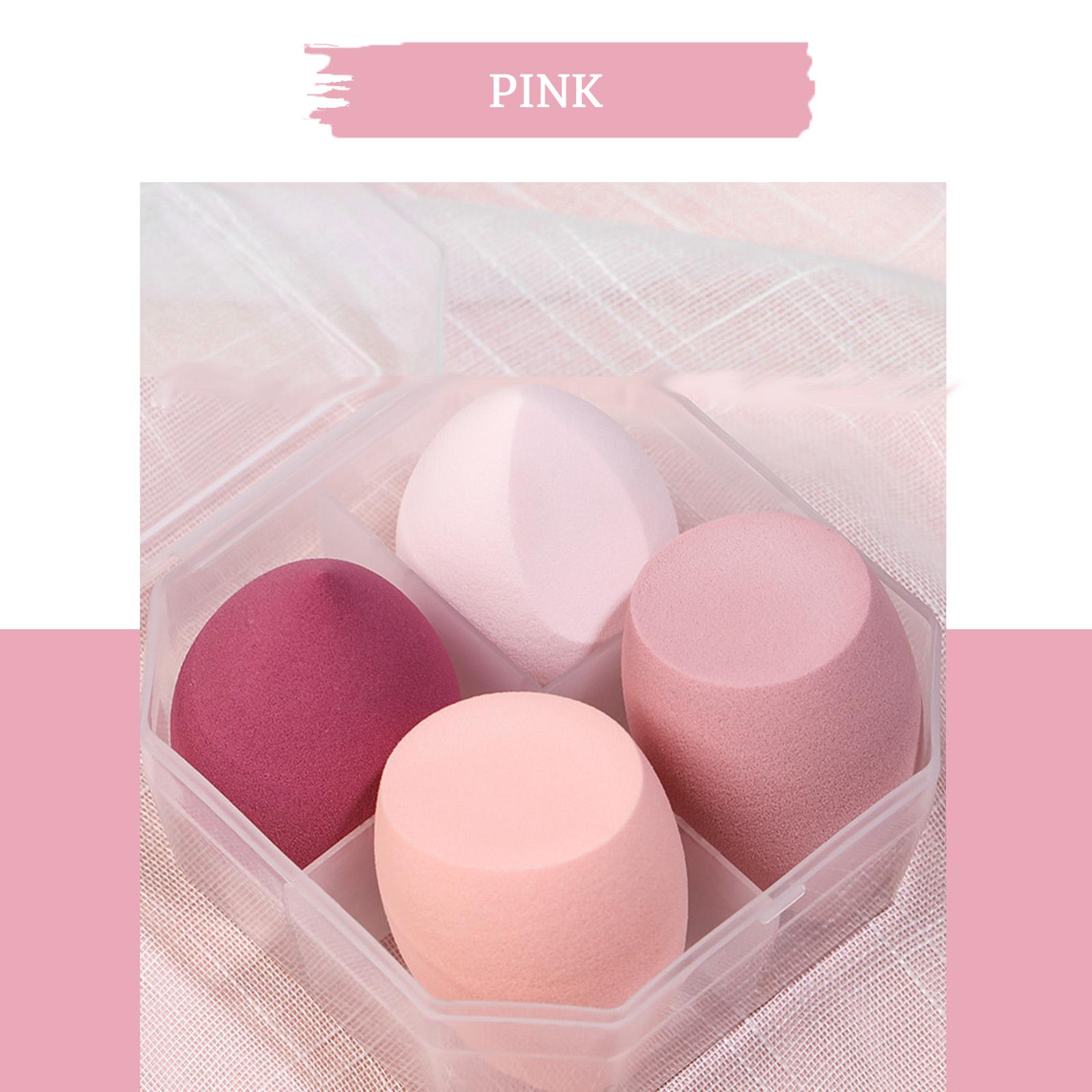 

Набор из 4 спонжей для макияжа - 4 косметических спонжа для смешивания с контейнером для яиц, безупречный для крема, пудры и жидкости (Многоцветный)
