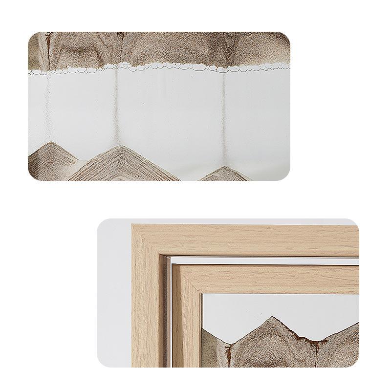 3D Sandscape Moving Sand Art Picture Quicksand Liquid Hourglass Glass Wooden Frame Flowing Sand Painting Office Home Decor Gifts