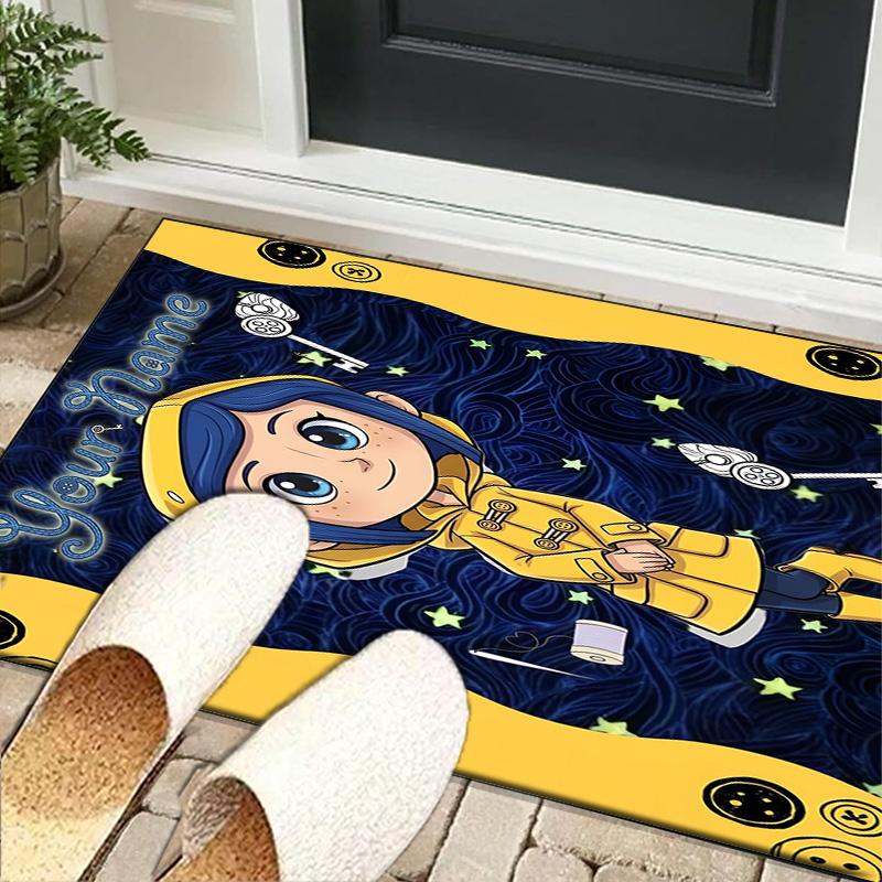 Custom NameMystery Coraline's World Carpet, Indoor Rug, Chair Rug, Living Rooms, Doormat Made From Polyester Home Decor Birthday Christmas Gifts