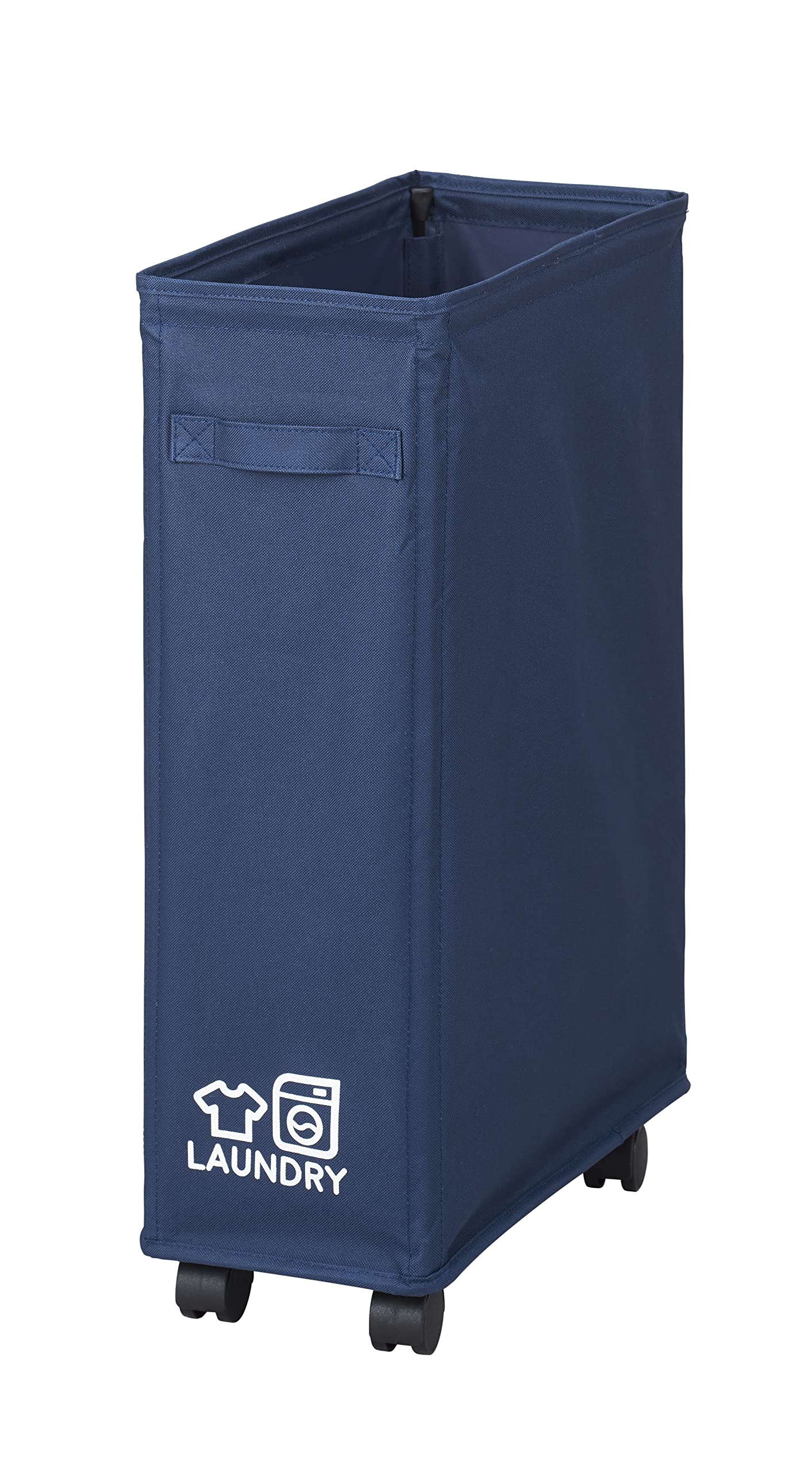 

Pearl Metal Laundry with Dark Basket, 34L, Slim, Casters, Blue, N-7891 темно-синий