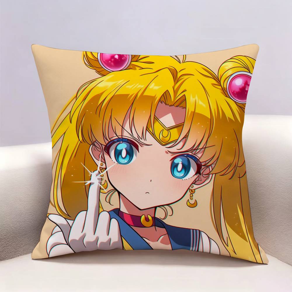 SSailor Moon Doublesided print Pillow Case for Sofa Living Room Home office Decor Protective Cover