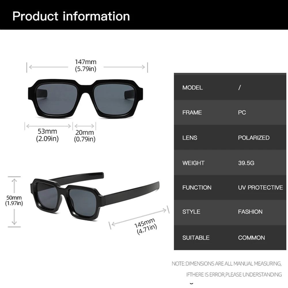  Ins Popular Fashion Square Polarized Sunglasses Women Retro Punk Shades UV400 Men Trending Sun Glasses