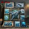 Whale Collection 2D Flat Pattern Flannel Blanket, High Quality All Seasons, Home Decor, Warmth and Comfort, Perfect for Christmas Gifts.