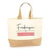 Tote Bag - PLANETEE - Frédérique On Holiday - Natural Jute - Multicolored - Made In France