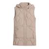 Medium and long down cotton live hat vest women's autumn and winter new fashion thickened vest slim vest jacket