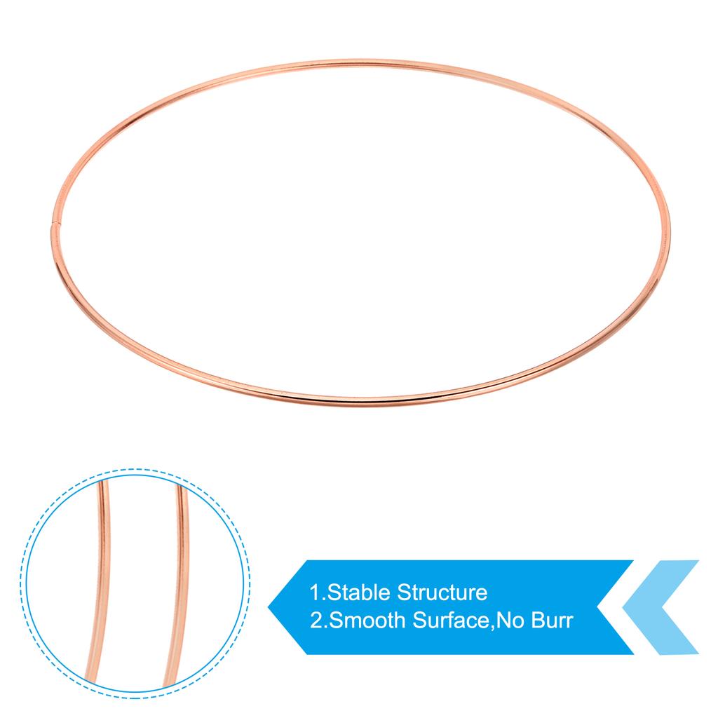 Obręcze łapacza snów 7,5 cala do 11,8 cala, 6 szt. Metalowy wieniec makramowy, Różowe złoto