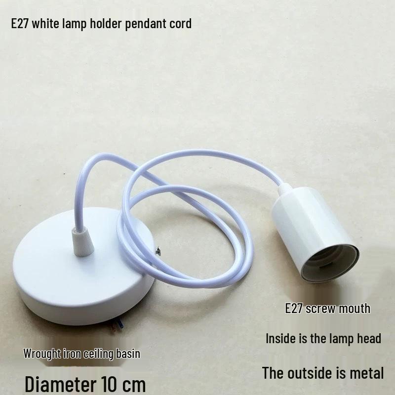 

Black E27 Screw Base Lamp Holder Pendant Wire - DIY Creative Hanging Light Accessories