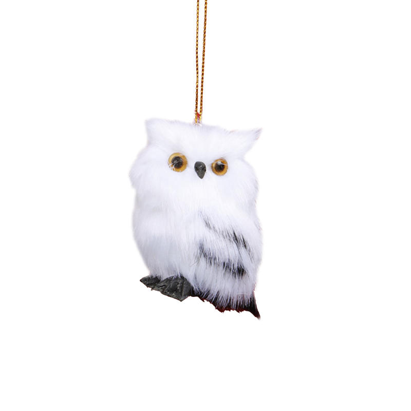 Ornament de Crăciun Bufniță Jucărie Model Static Bufniță Păsăric Drăguț Blănos Ornament de Crăciun pentru Decor de Crăciun