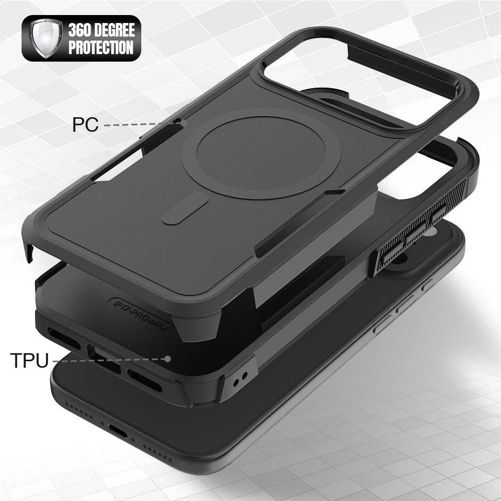 Heavy Duty Rugged Armor for Magsafe Case for IPhone 17 Pro Max Air 16 15 14 Plus 13 Pro Wireless Charge Ott-Box Protect Cover