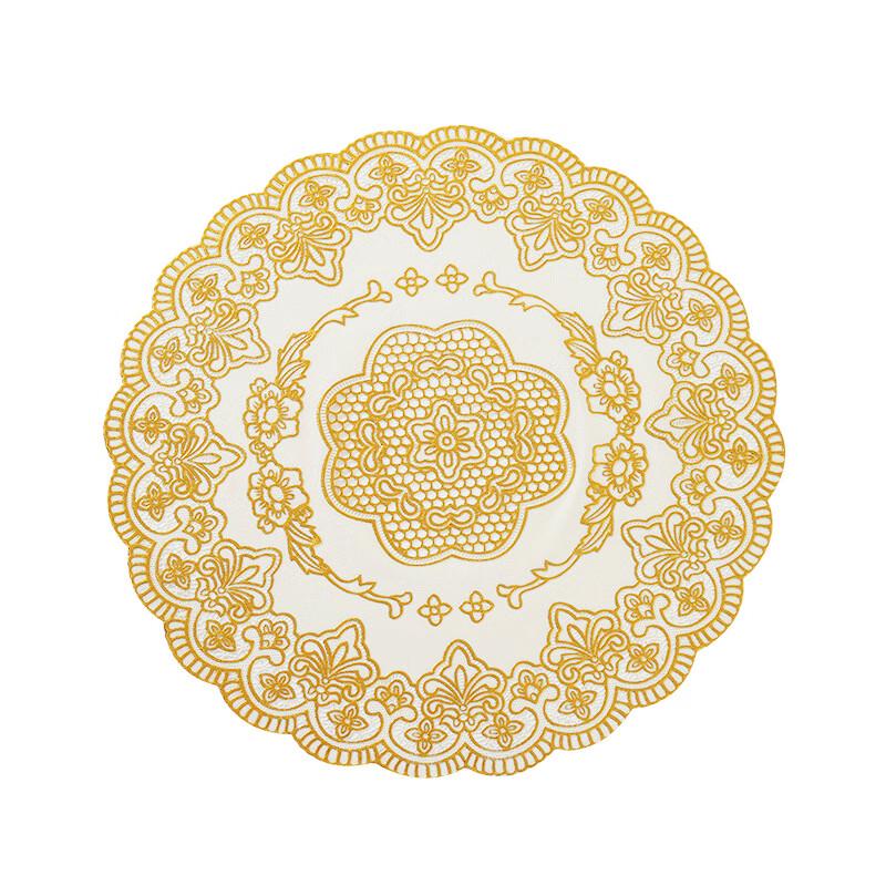

Pabei 30cm European Style Gilded PVC Coaster & Placemat