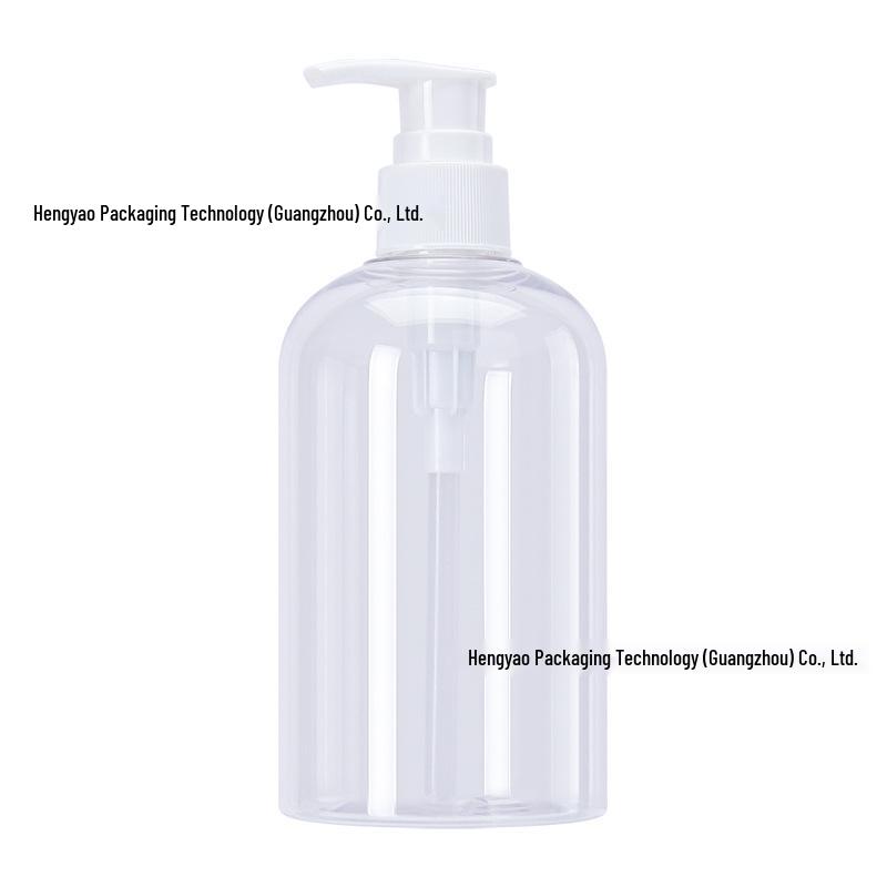 

300ml PET Transparent Lotion Pump Bottle for Shampoo & Shower Gel Transparent Bottle + Vertical Stripe Lotion Pump