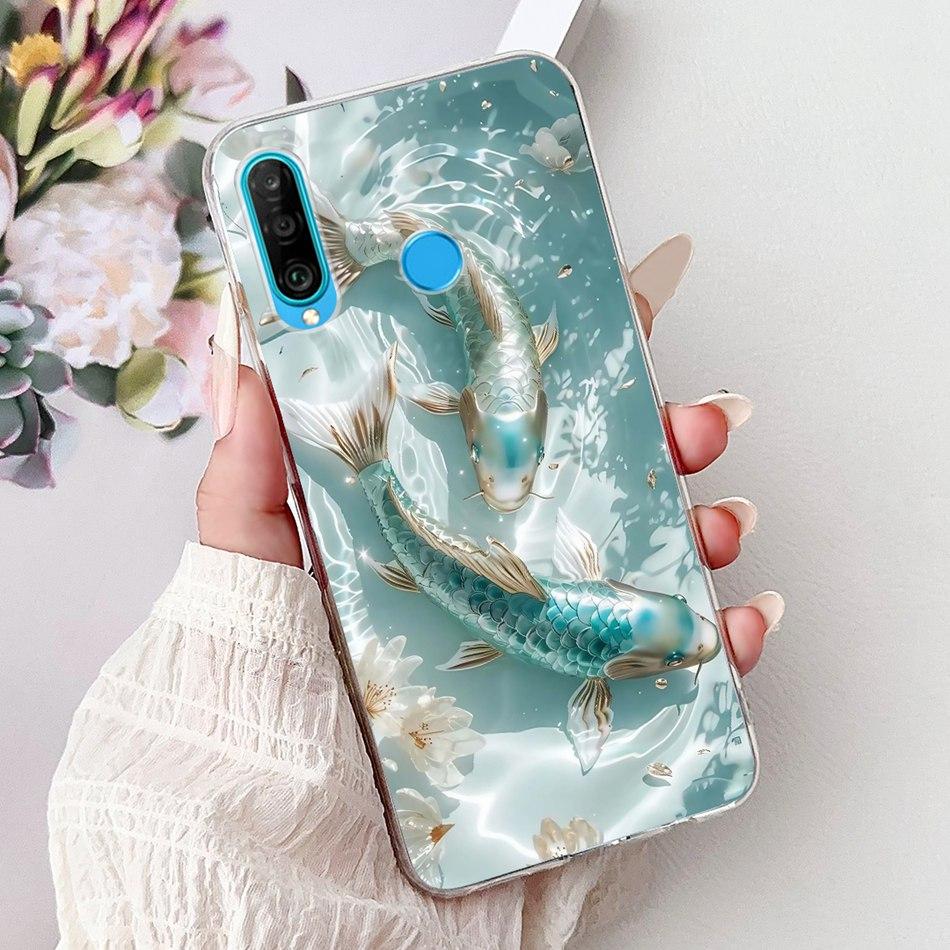 For Huawei P30 Lite P 30 P30 Pro Cool Dragon Tiger Painting Phone Case For Huawei P30 P30Pro P30lite Soft Silicone TPU Cases