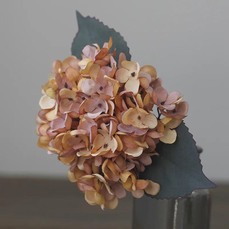 Artificial Hydrangea Silk Single Plastic Artificial Flower Shop Decoration Flower Arrangement Wedding Artificial Flower