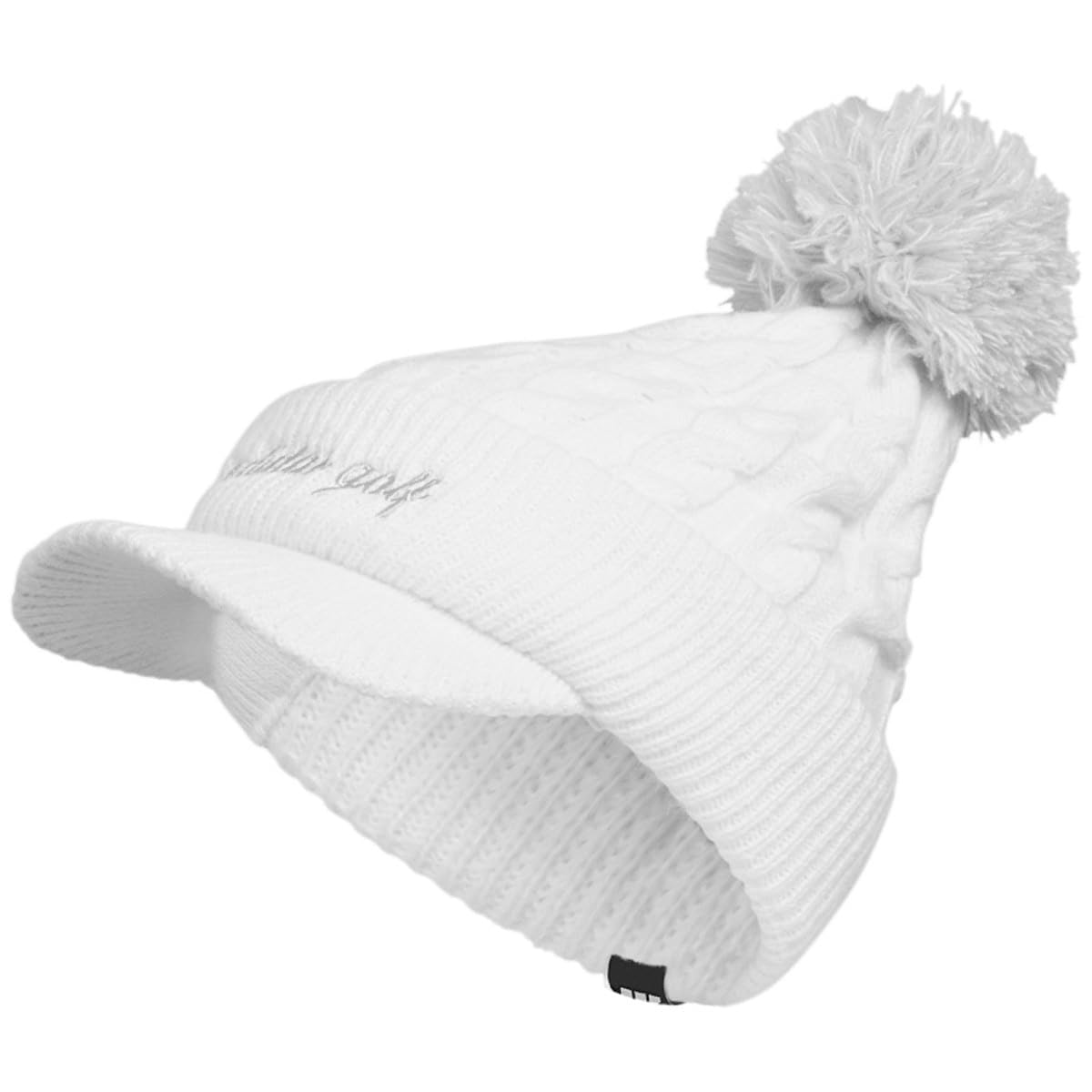 

Женская вязаная шапка бини с помпоном Adidas Golf Brim, белая белый