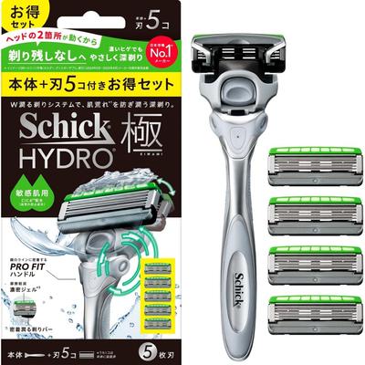 Schick Ανδρικό Ξυραφάκι S Hydro SenSitive Skin Πακέτο Συνδυασμού Σώμα + 5 Λεπίδες