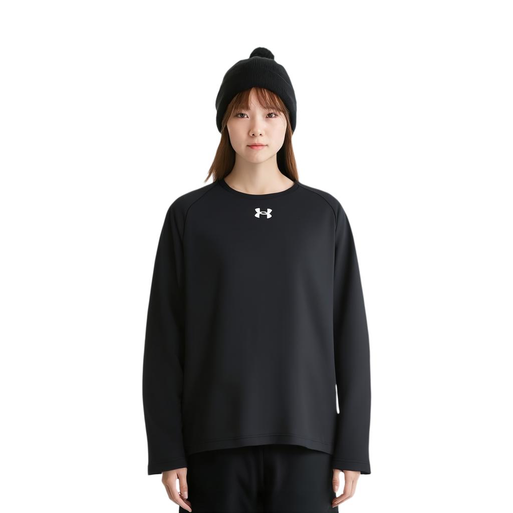 Under Armour Sweatshirts Unisex Black Crew Neck Moderate Regular 25600302-001