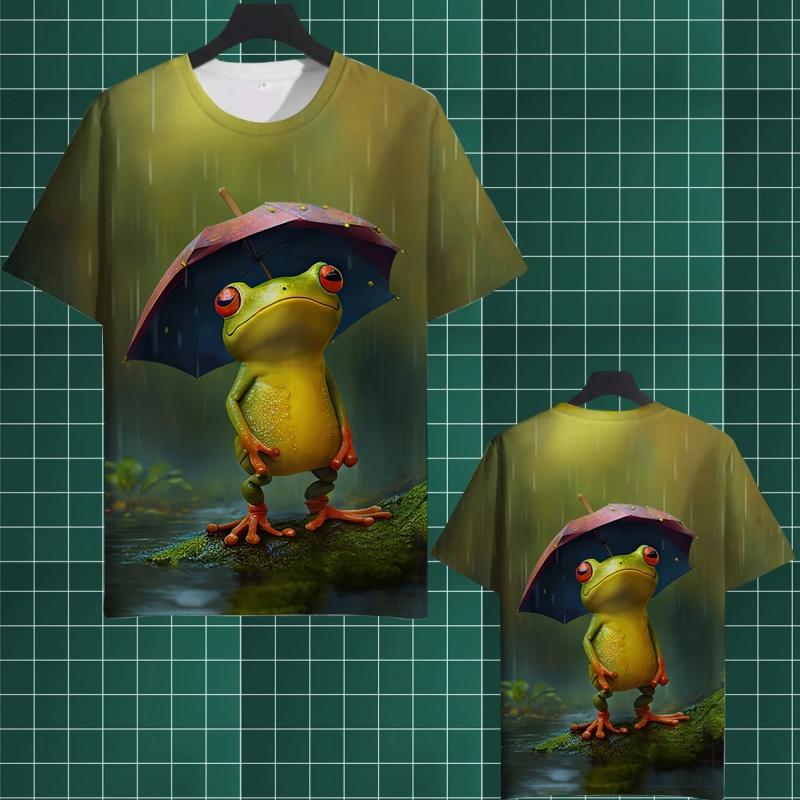 

3D Printed Cute Pig Cool Eagle T Shirt For Men Funny Frog Pattern Short-Sleeved Tees Harajuku Streetwear Tops O-Neck T-Shirts XS