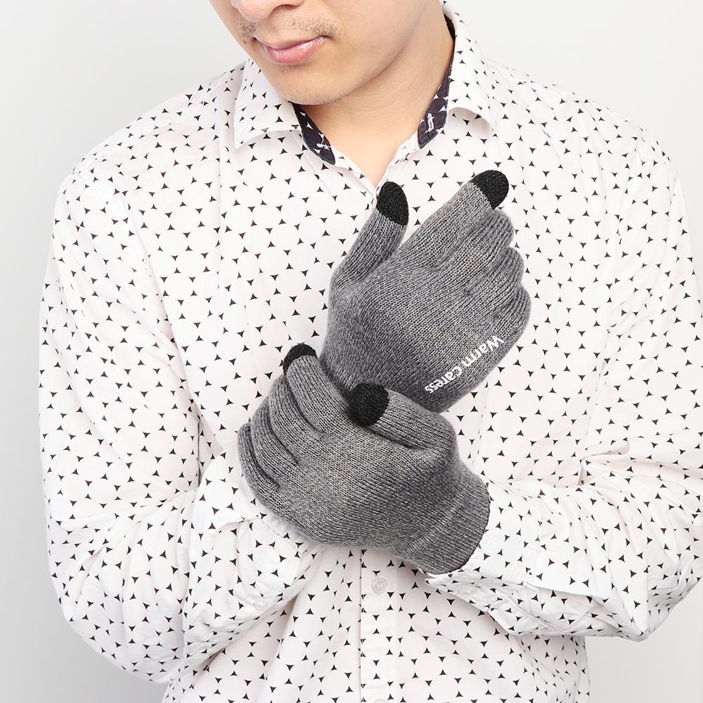 1Pair Winter Gloves Touchscreen Waterproof Thicken Anti-Slip Soft Knit Lining Thermal Hiking Skiing Fishing Cycling Snowboard
