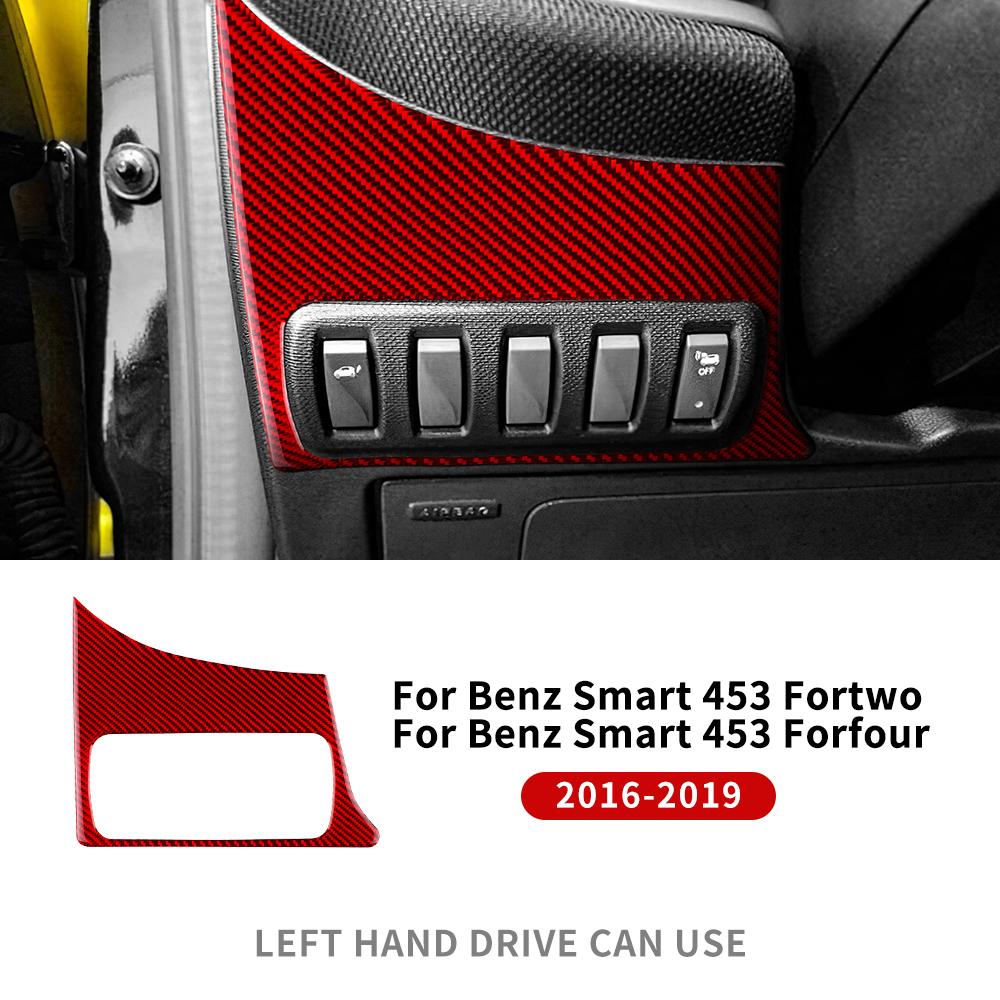 

Real Soft Carbon Fiber Trim Sticker for Mercedes Benz Smart 453 Fortwo/forfour 2016 2017 2018 2019 Car Headlight Control Panel
