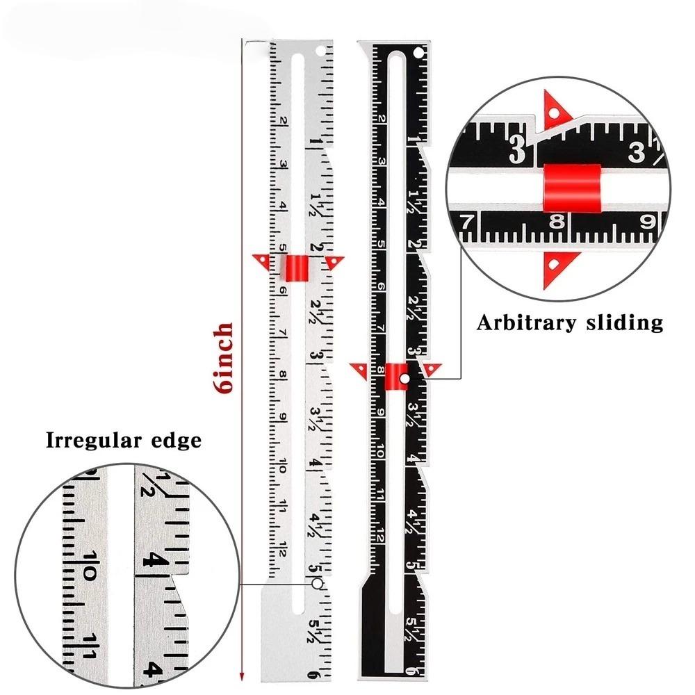 Ruler Patchwork Aluminum Seam Allowance Fixed Edge Diy Thickened Version Positioning Measurement Button Distance Parallel Line