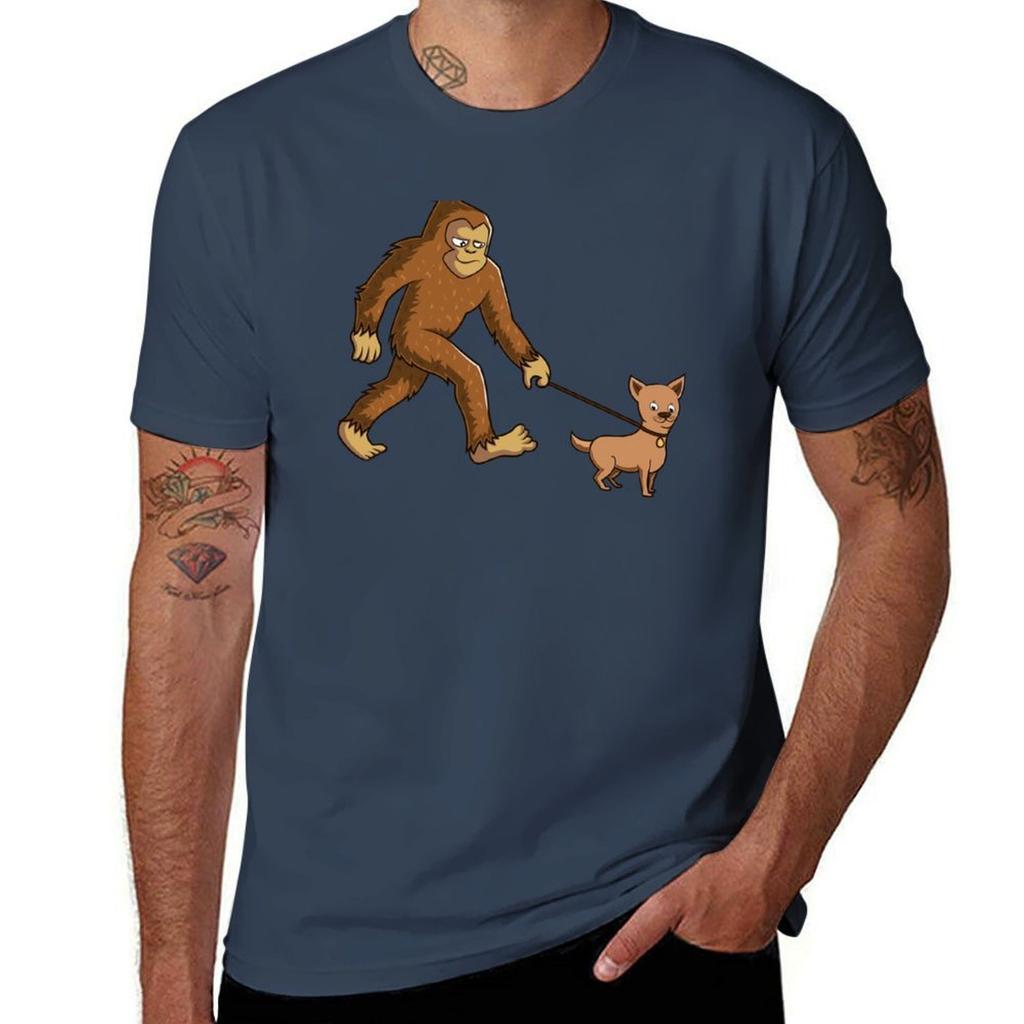 Ufo Believer Sasquatch Bigfoot Walking Chihuahua Dog Tshirt Quick Dry Fishing Tshirt