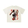260 GSM Double Yarn 32 Count 100% Cotton Chainsaw Man V21 Denji Print Unisex Heavy Cotton T Shirt