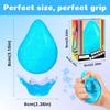 Glitter Gumdrop Squeeze Ball, Sensory Stress Relief Toy with Removable Base, Water Drop Shaped Squishy for Anxiety, Reusable Fidget Toy for Kids and