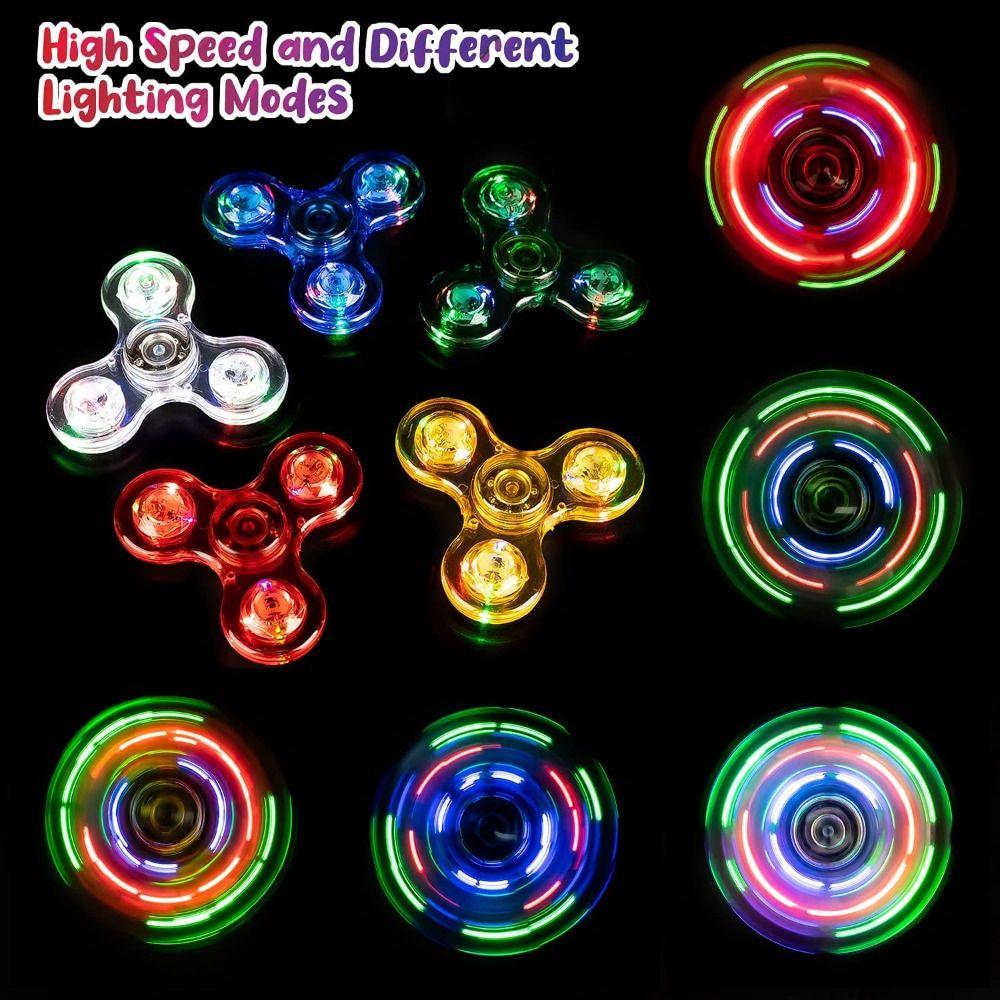 Toys Glow in Dark Hand Spinner Fingertip Gyroscope Fidget Spinner LED Light Finger Toy Hand Spinner