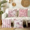 1/4pcs Pink Blossom and Butterfly Printed Pillowcases for Cozy Home Sofa cushion cover home bedroom room decoration