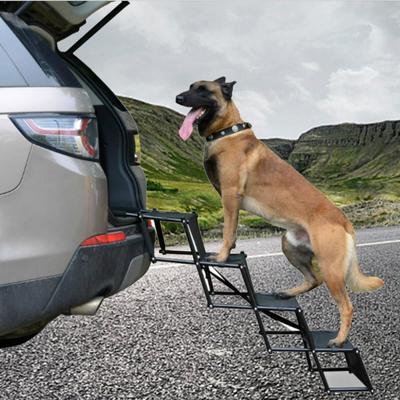 Escada portátil para cachorro, escada dobrável para animais de estimação, rampa para caminhões, suvs, cama alta, ambiente interno e externo