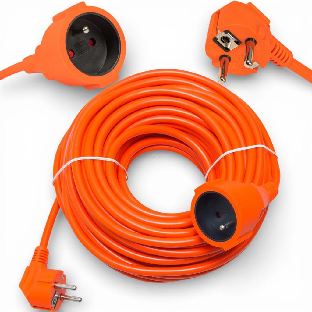 Przedłużacz ogrodowy 50m 3x2,5mm² gruby pomarańczowy kabel budowlany