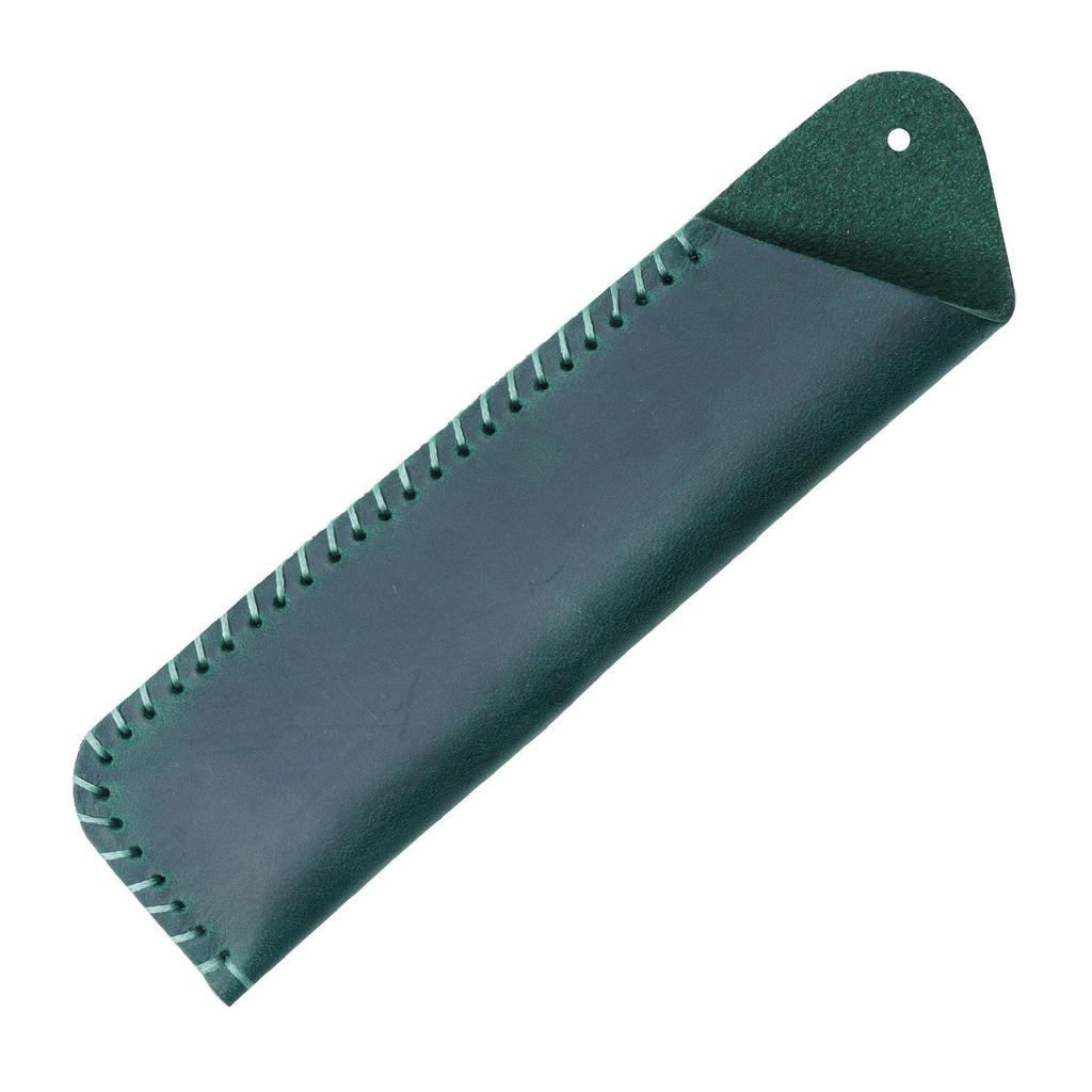 Cowhide Fountain Pen Sleeve - Personalized Retro Handmade Protective Cover with Large Capacity