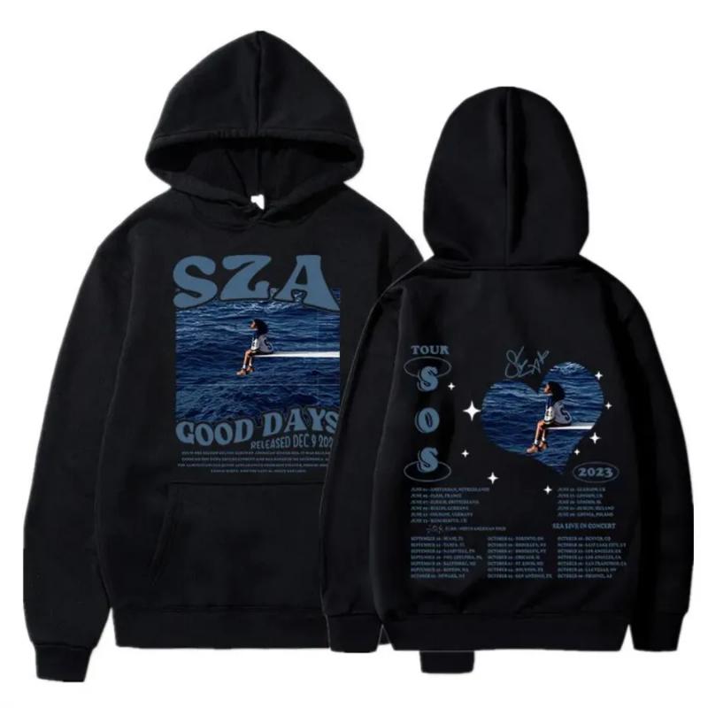 Unisex SZA SOS Good Days Printed Hooded Street Wear Hooded Shirt Pullover Harajuku Sportswear Fashion Couples Casual Sports
