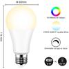 Zigbee Smart Bulb RGBCW, Alexa & Tuya Compatible, Dimmable & Color Adjustable, Five-Way Control Via Smart Life.