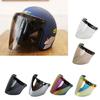 3-snap Open Face Helmet Bubble Visor for Sun Shade Protector for Motorcycle Ridi