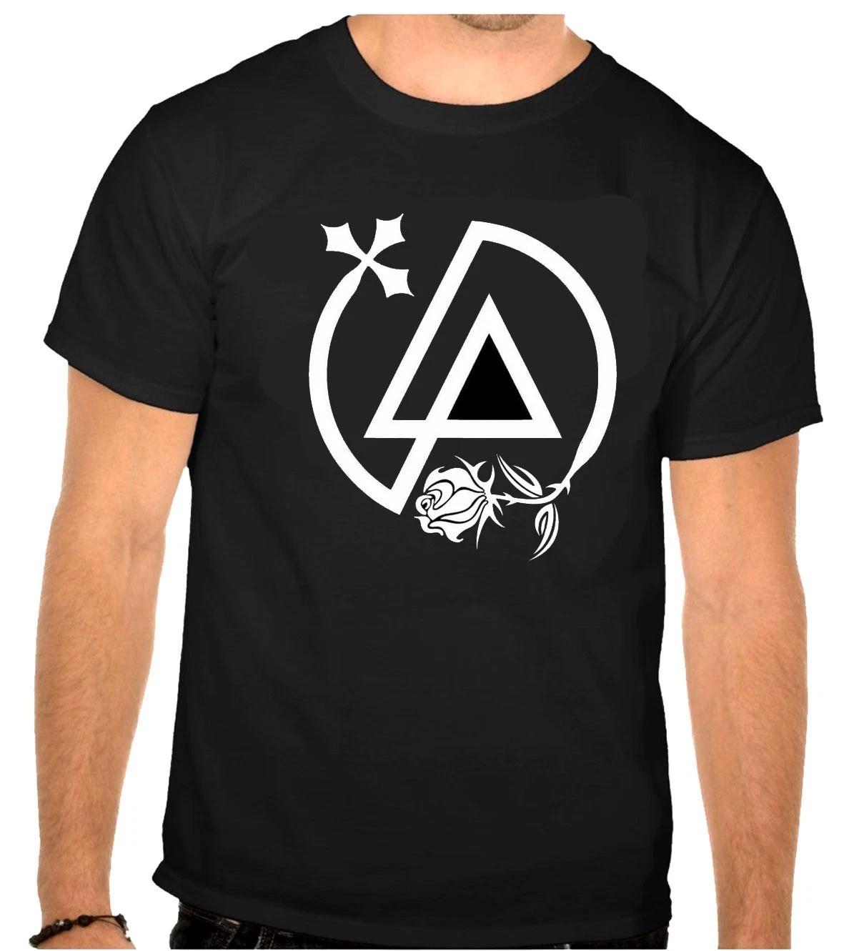 

Черная футболка с логотипом рок-группы Linkin Park -1383- S