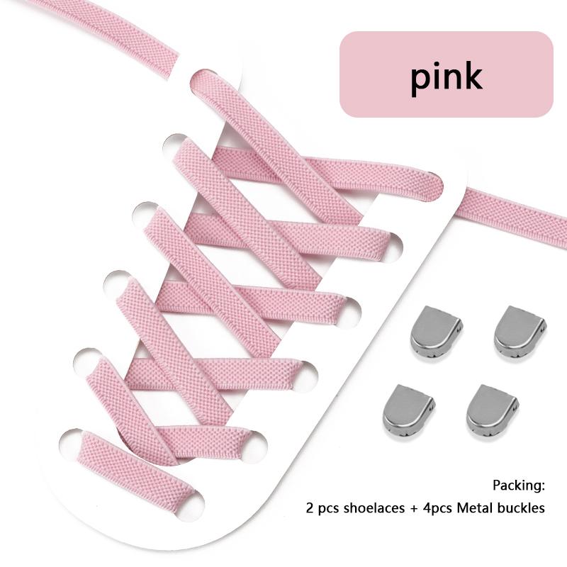 Elastic Laces Sneakers No Tie Shoe Laces 8MM Widened Flat Shoelaces Without Ties Kids Adult Sports Shoelace Shoes Accessories