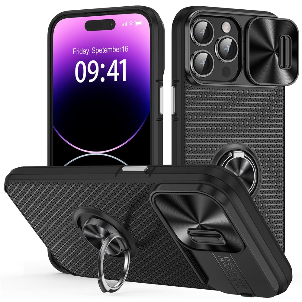 AFARER Funda Compatible Con IPhone XR, Serie Transparente, De Grado Militar, Anticaídas, Diseñada Con Carcasa Rígida Giratoria De 360°, Anillo De Metal Magnético Giratorio De 360°, Funda Protectora