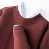 FAPAI Men's Cashmere Blend Crew Neck Wool Sweater